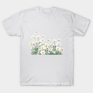 white daisy horizontal T-Shirt
